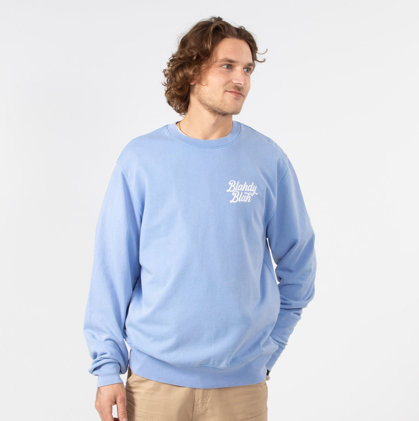 Newport Vintage Sweatshirt Breaker Blue S  L XL Blahdy Blah