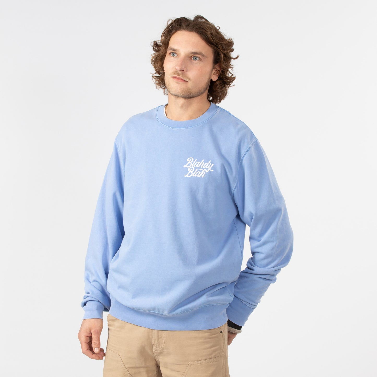 Newport Vintage Sweatshirt Breaker Blue S  L XL Blahdy Blah