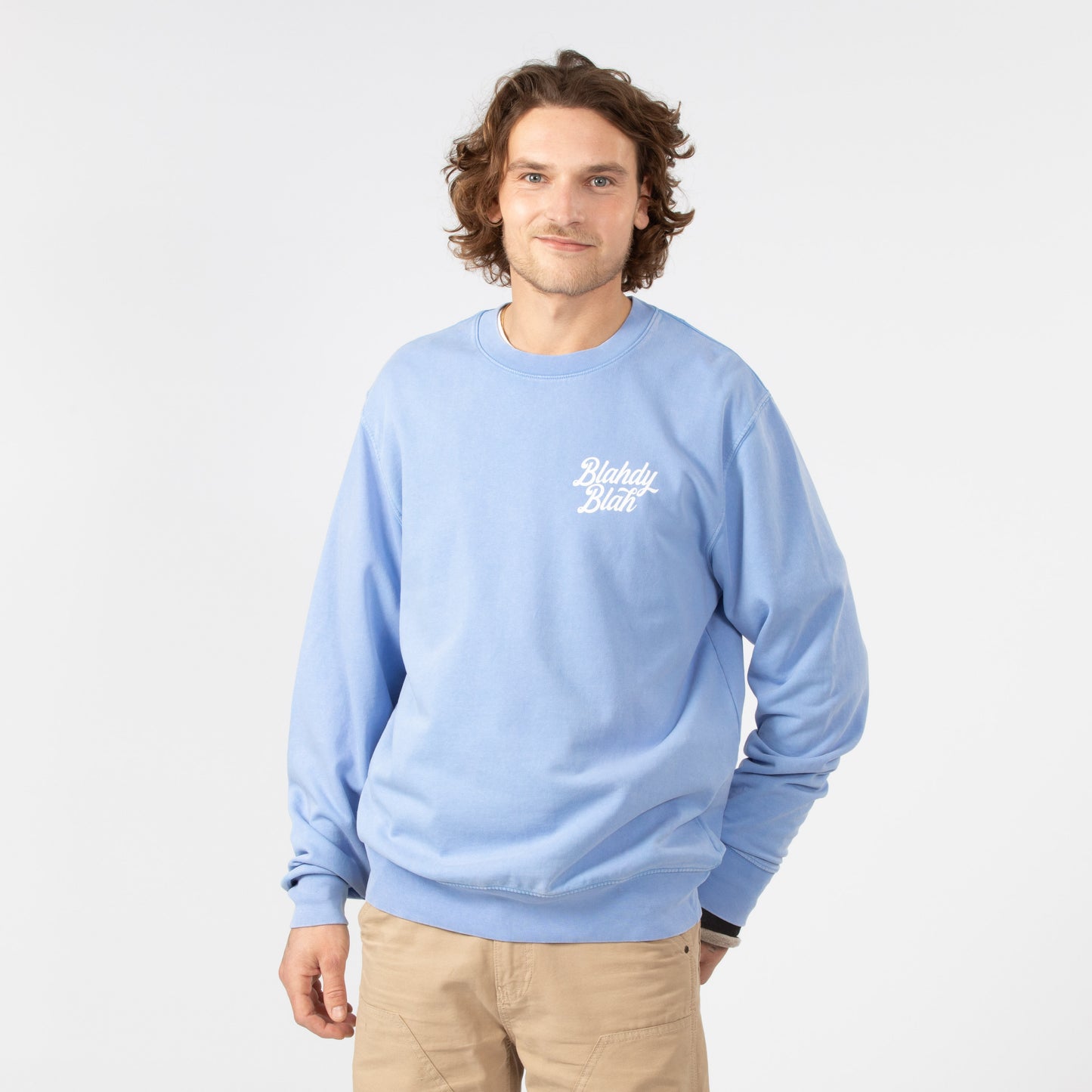 Newport Vintage Sweatshirt Breaker Blue S  L XL Blahdy Blah